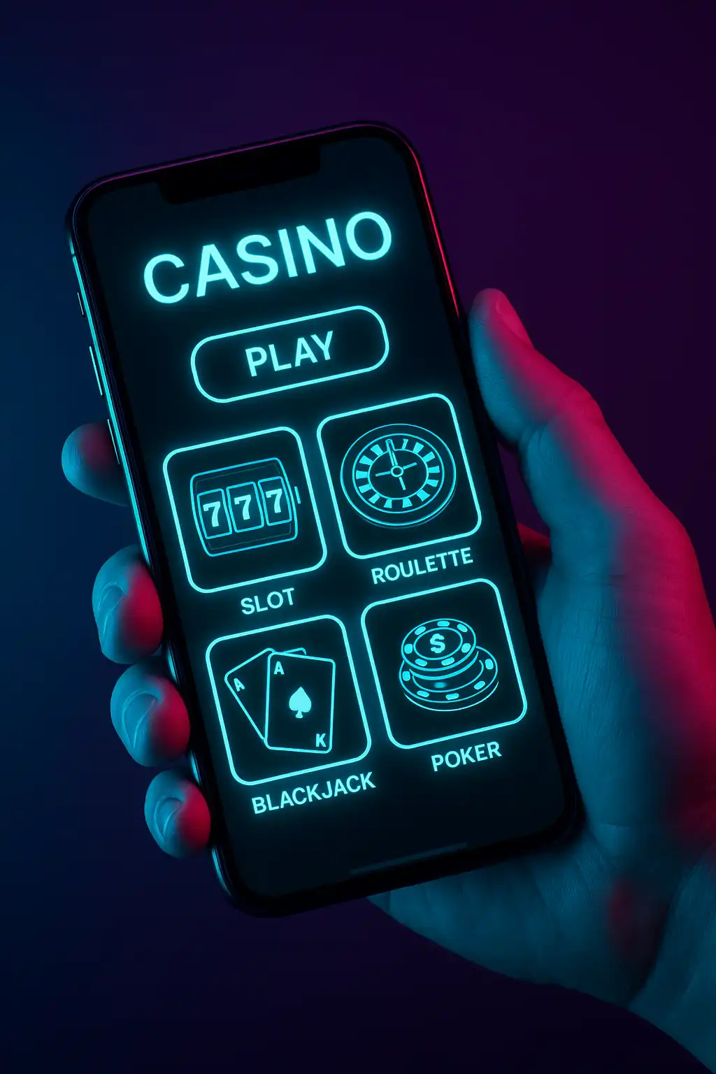 Aplikacja mobilna kasyna Twindor na ekranie smartfona